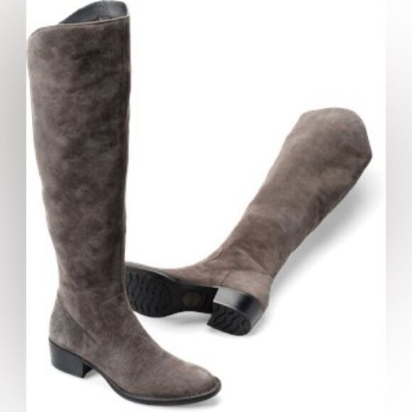 Born Shoes - Born Womens Borda Grey Suede OTK Boots Size 10